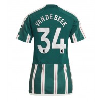 Dres Manchester United Donny van de Beek #34 Preč pre Ženy 2023-24 Krátky Rukáv